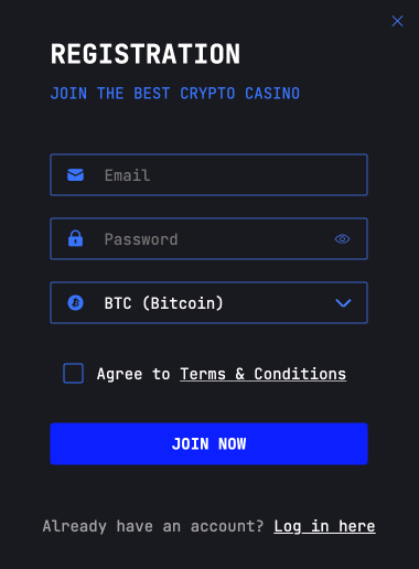 LTC Casino Registration Form