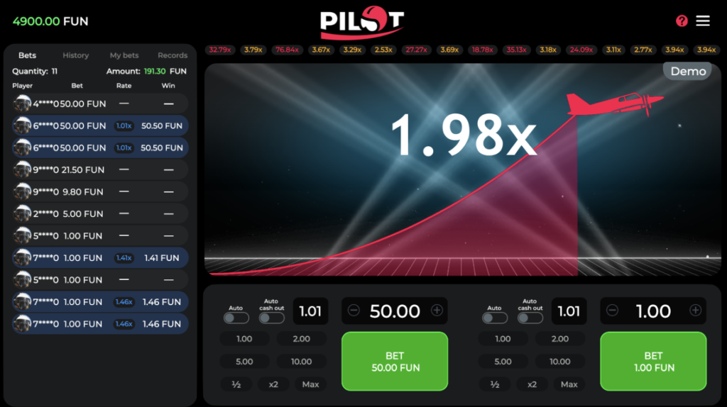 Gamzix Pilot Crash Game