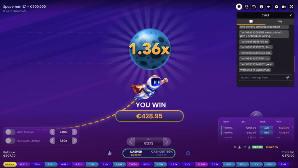 Spaceman floating in zero gravity with huge multiplier - Crashbetwin Casino