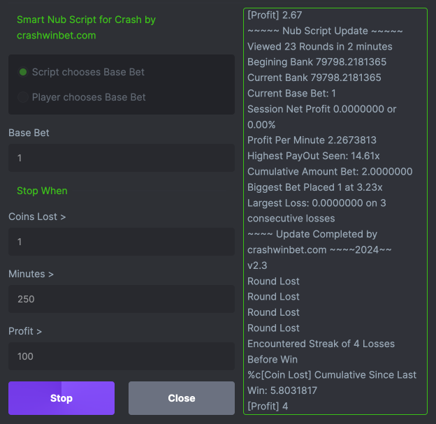 Nub Script configuration