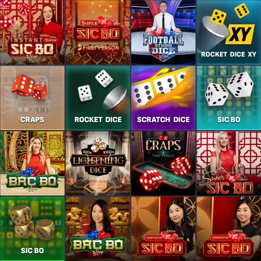 Doce Games Sic Bo, Craps, Rocket Dice