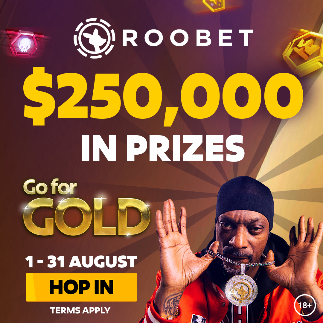 Earn your share of $250,000 with Roobet’s Go for Gold