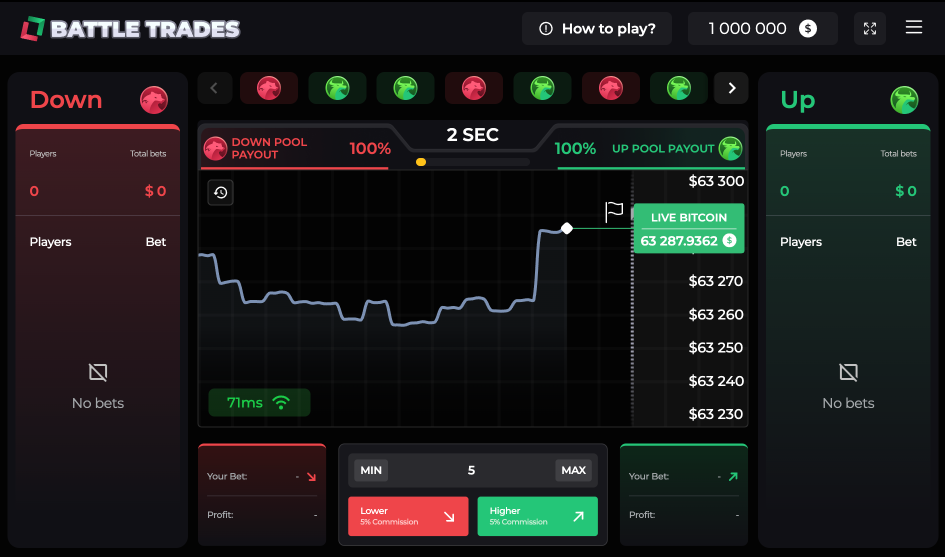 Battle Trades crash game by INPUT GAMES desktop